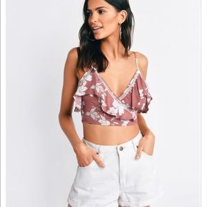 NEVER WORN 💗 Flower child rose wrap crop